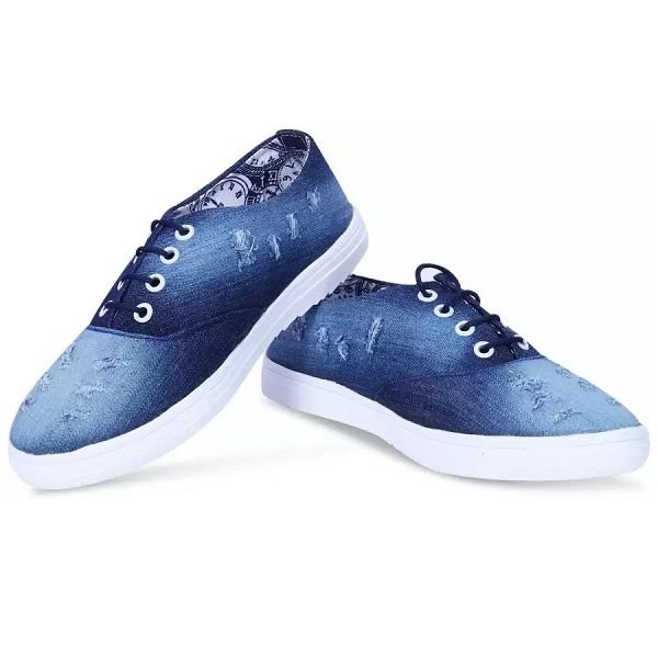 Tryfeet Blue Women Denim Rugged Sneakers