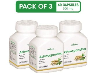Steal - VitaGreen Ashwagandha Capsules (500 mg) Pack of 3