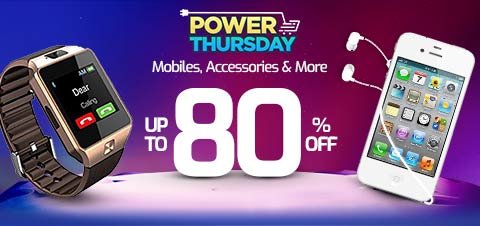 Power thursday sale at shopclues upto 80% off