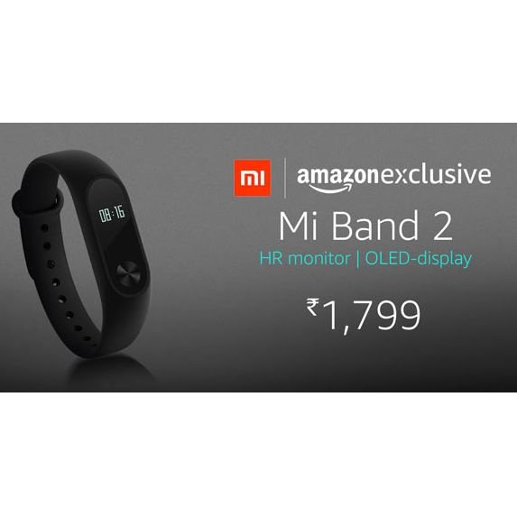 Mi Band 2 HR Monitor OLED-Display (Black)