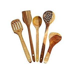 Handmade Wooden Non-Stick Cooking Spoon Kitchen Tools