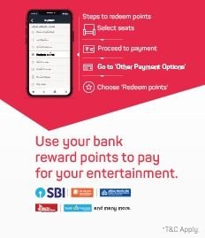 Reward Points Redemption For Movie Tickets On Bookmyshow