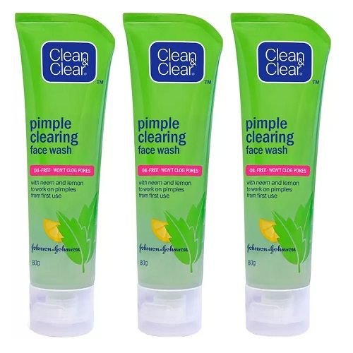 Clean & Clear Pimple Clearing Face Wash (80g, Pack of 3)