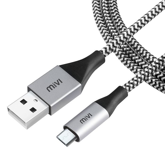 Mivi 6FT 2.4 Amp Nylon Braided Micro USB Cable