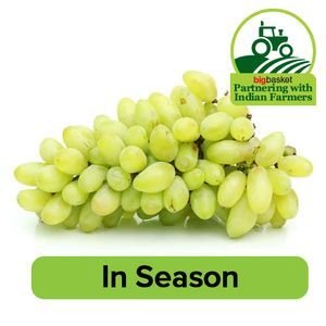 Fresho Grapes - Green Seedless, 500 gm