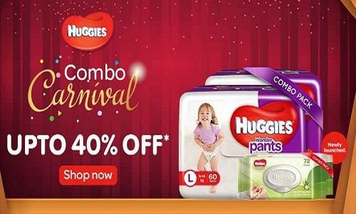 Huggies Combos Carnival Upto 40% Off From Rs.219