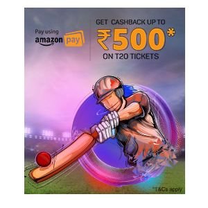 Get Cashback Up to Rs.500 On T20 Tickets