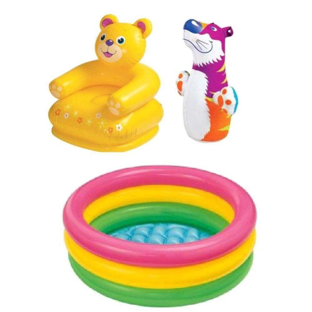 Intex Combo Teddy Chair & Pool With Hit Me Bop Bag