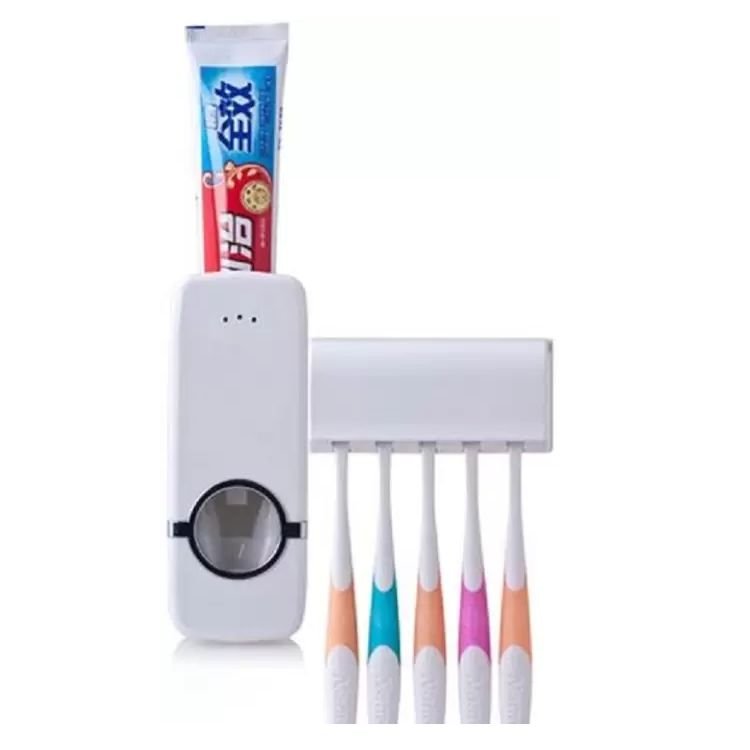 Obencho Automatic Toothpaste Dispenser & Tooth Brush Holder Set