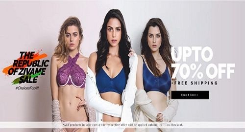 The Republic Of Zivame Sale: Upto 70% Off + FREE Shipping