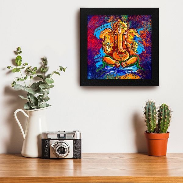 Artistically Designed 'Ganesha' Framed Wall Art Painting