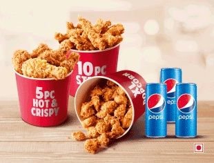 KFC Chick & Share Bucket with 3 Pepsi @ Rs.475