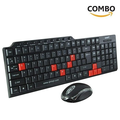 Combo offer: Quantum QHM8810 Keyboard with Mouse, Black