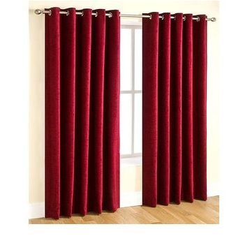 R Trendz Plain Window Curtain Set Of 2 + 10% Cashback