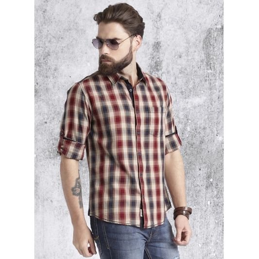 Roadster Men's Multicoloured Checked Casual Shirt