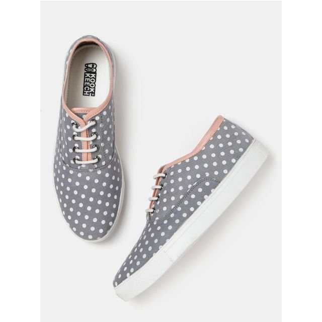 Rs.300 OFF on Women Grey Printed Sneakers