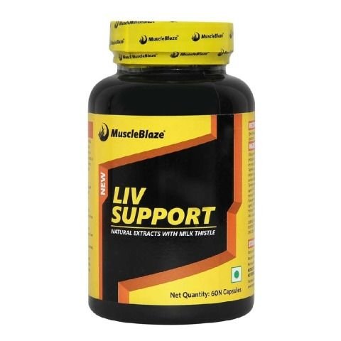 MuscleBlaze Liv Support with Milk Thistle, 60 capsules