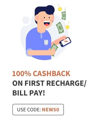 Get 100% Cashback on First Recharge/ Bill Pay Via Freecharge