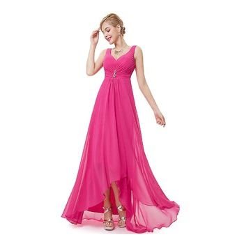 Raabta Rani Pink Cut Sleeve Long Dress With Front Brooch