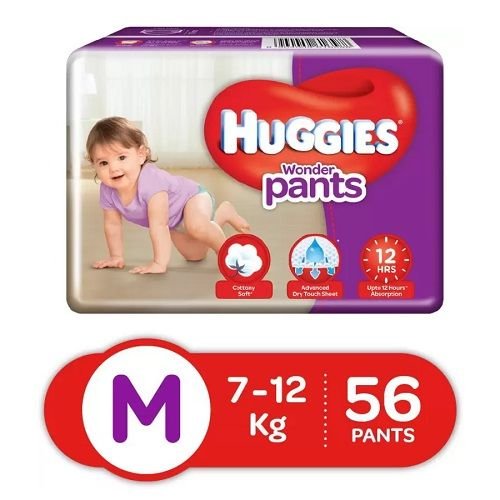 Huggies Wonder Pants Diapers (M, 56 Pieces)