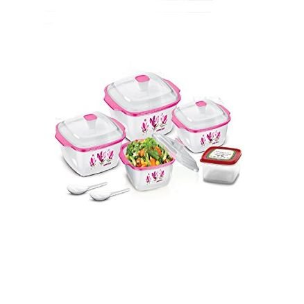 BMS Hot & Fresh Casserole Serving Gift set of 7 Pcs ,Pink