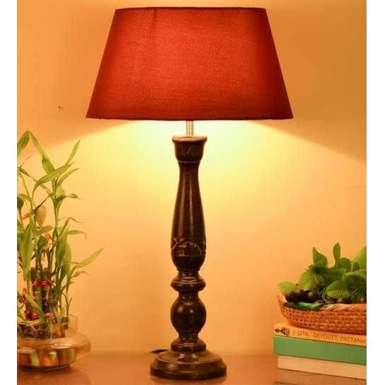 Homesake Red Cotton Table Lamp