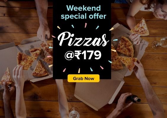 Freshmenu Weekend Special Offer Pizzas @ Rs.179