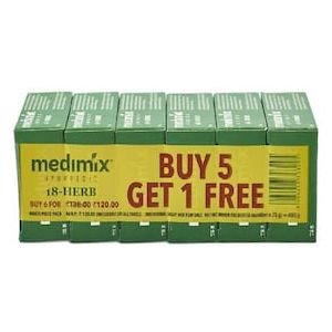 Medimix Classic Ayurvedic Soap (5+1 Offer Pack) & Rs.12 Cashback