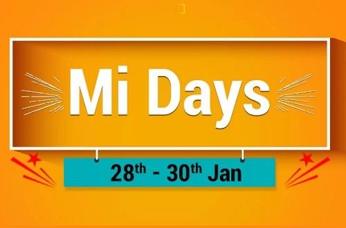 Flipkart Mi Days(28th - 30th Jan): Great Deals on MI Phones