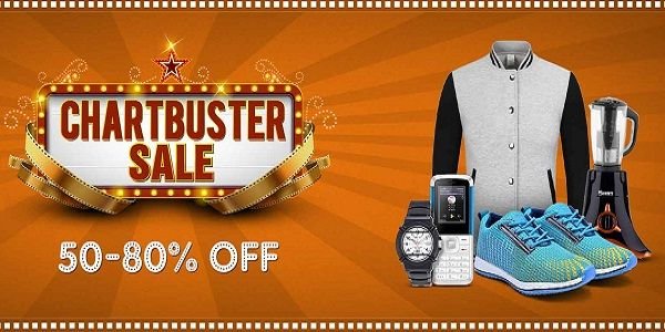 ShopClues ChartBuster Sale: 50% - 80% Off