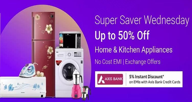 Flipkart Super Saver Wednesday: Upto 50% Off Home & Kitchen Appliances