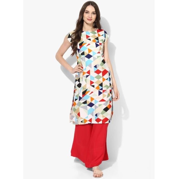 Vaamsi Women's Multicoloured Printed Kurta