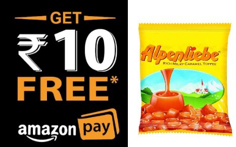 Get ₹10 Free on purchasing of Alpenliebe Candy
