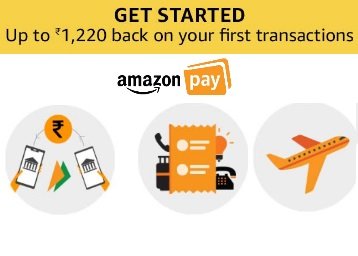 Amazon Flash Sale - Rs.1220 Back on your 1st Transaction