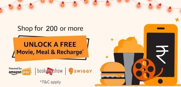 Upcoming Amazon Offer - Shop Rs. 200 & Get FREE Food vouchers