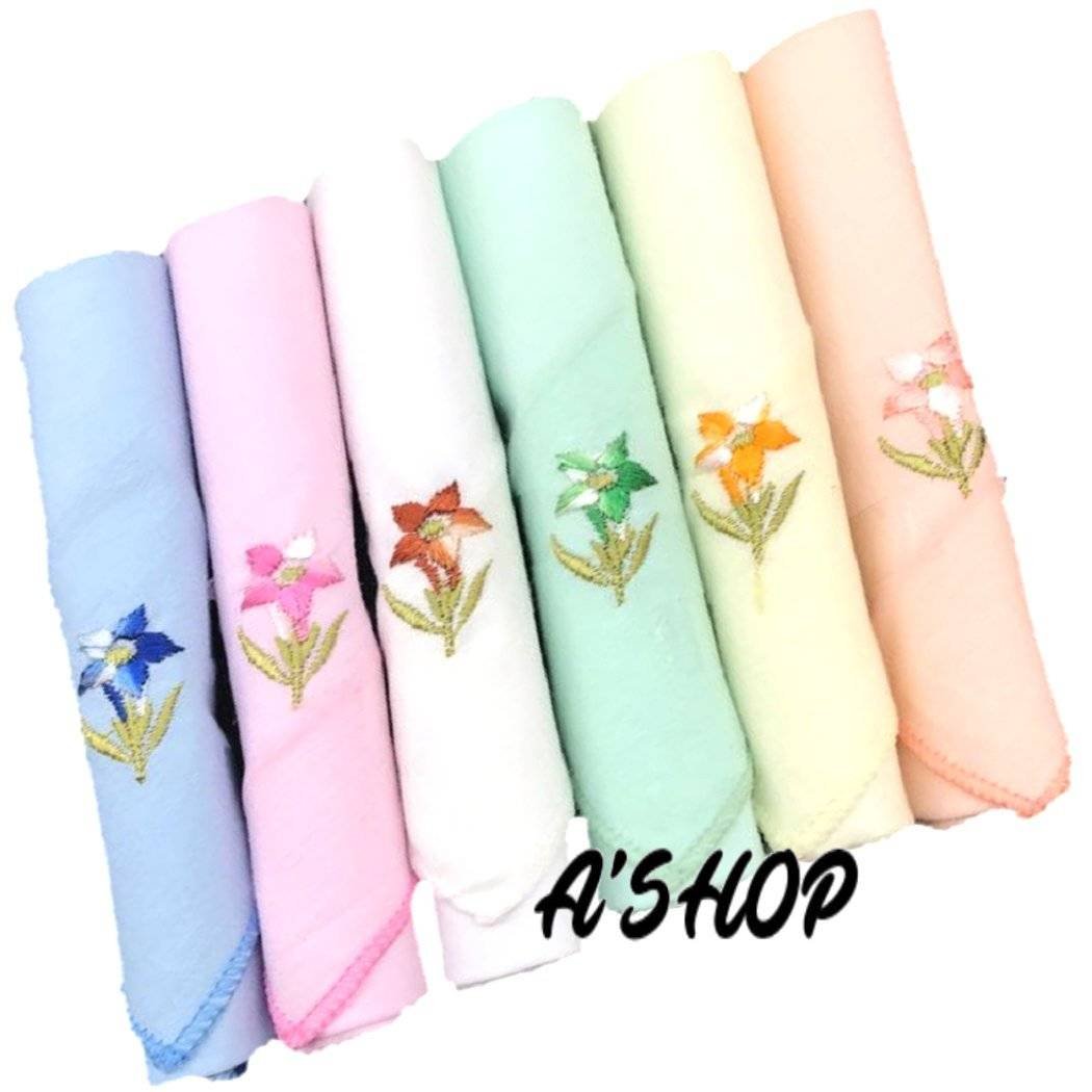 Buy Pure Cotton Colorful Hankies For Women & Girls Pack of 6