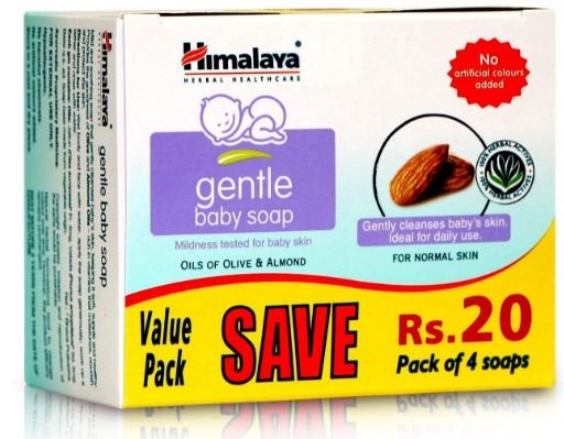 Himalaya Gentle Baby Soap Value Pack, 4 * 75g @ 101