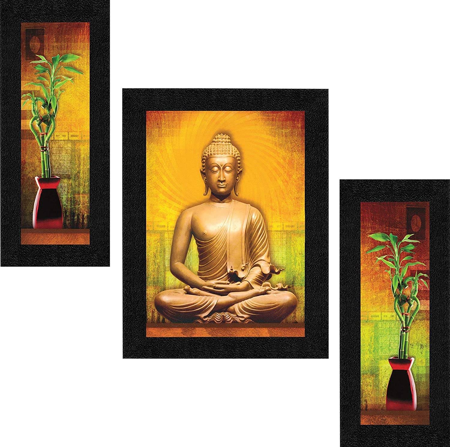 Buddha Religious vastu Uv coated Framed Painting