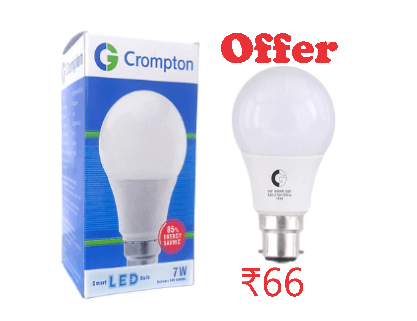 Crompton White 7W LED Bulb At Just ₹66