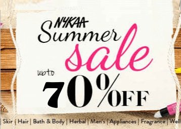 Nykaa Summer Beauty Sale - Upto 70% off on Top brands
