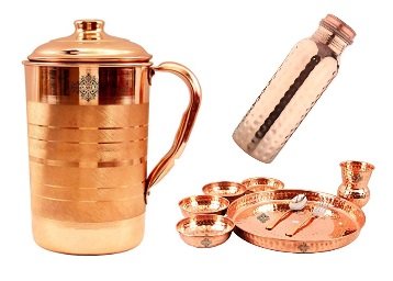 Amazon - Indian Art Villa Copper Bottles, Jugs Min 70% off