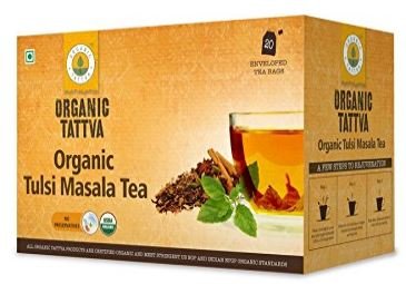 Organic Tattva Tulsi Green Tea, 20 Bags at Rs. 69 at amazon