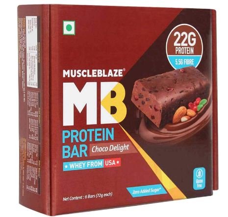 MuscleBlaze Protein Bar (22g Protein) (Pack of 6) @ Rs. 538
