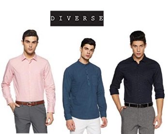 Diverse Men Shirts Minimum 70% off From just Rs. 234