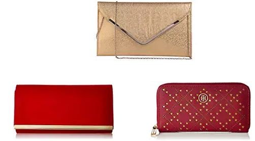 97% Off On Fiona Trends Women Red Leather Clutch @ Rs. 189