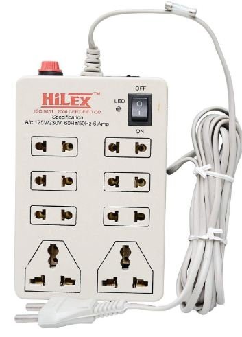 8 Plug Point Extension with Fuse, Spark Suppressor @ Rs. 194