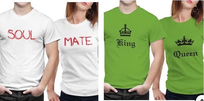 Loot Combo of Couple Tees at Just Rs.99 + Free shipping