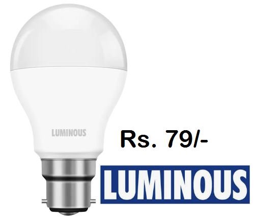 Luminous 7 W Round B22 D LED Bulb @ Rs. 79