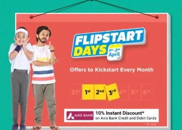 Flipstart Days Sale - Upto 80% off + Extra 10% off