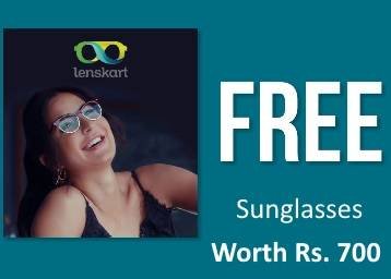 FREE Sunglasses & Eyeglasses From Lenskart Worth Rs. 700